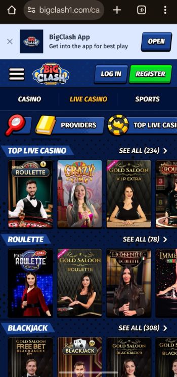 bigclash live casino games