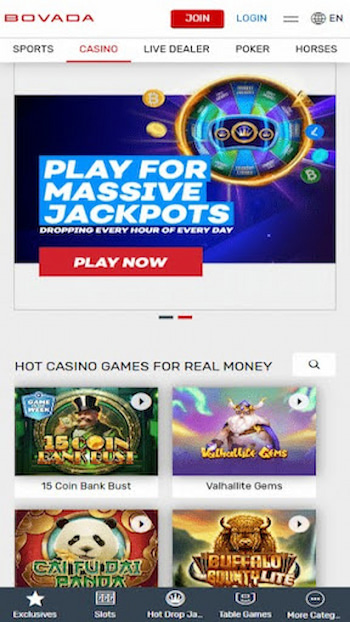 bovada jackpots