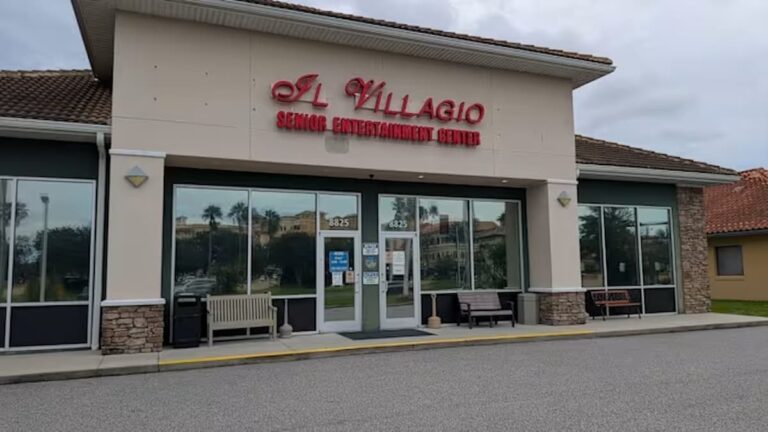 Exterior of a Florida senior entertainment center involved in an illegal gambling case.