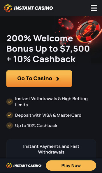 instant casino home page