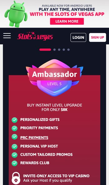 slots of vegas vip program