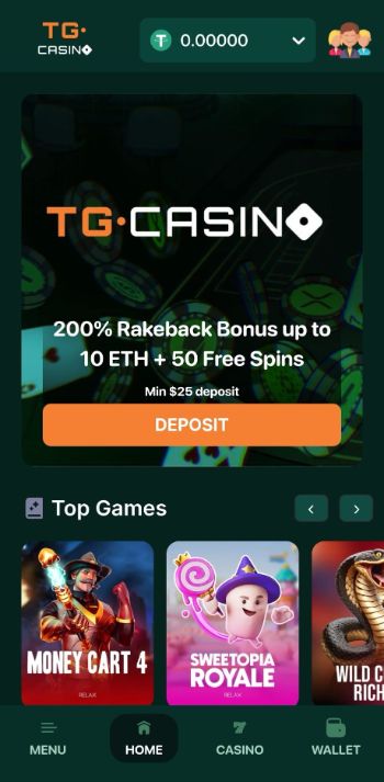 tgcasino homepage