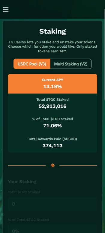 tgcasino staking