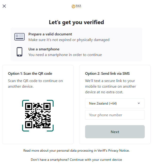 verification with black lotus