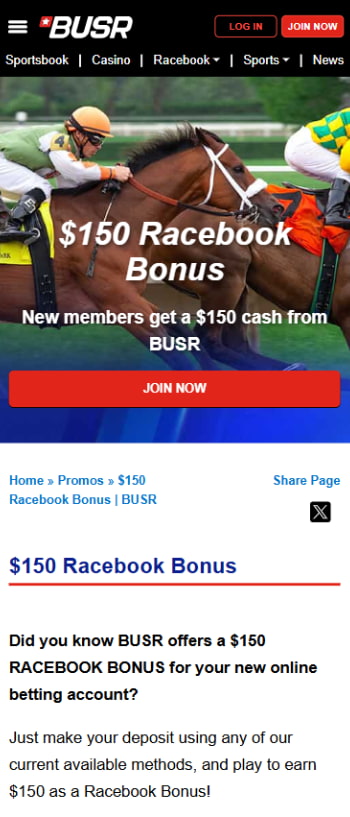 BUSR racebook bonus