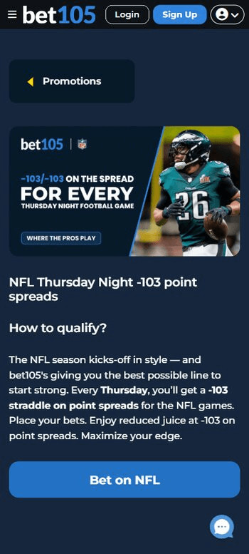 Bet105 Sports Betting Bonuses