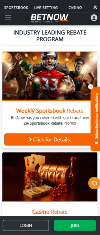 BetNow rebate program