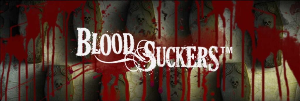 Blood Suckers NetEnt slot with vampire theme and horror visuals.