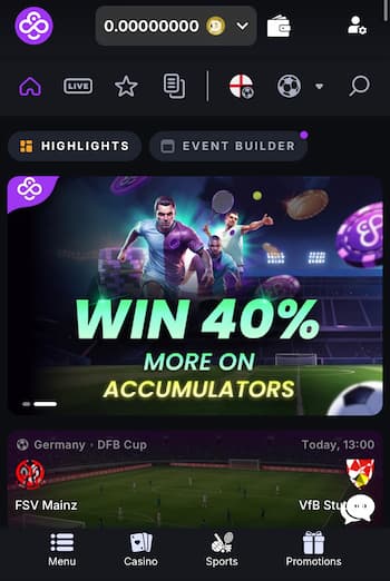 CoinCasino betting site available in Qatar highlights page