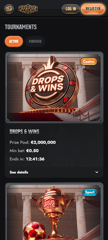 Gransino Top NZ Online Pokie Site Tournaments