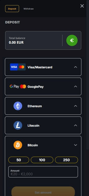 Instant Casino Payment Methods