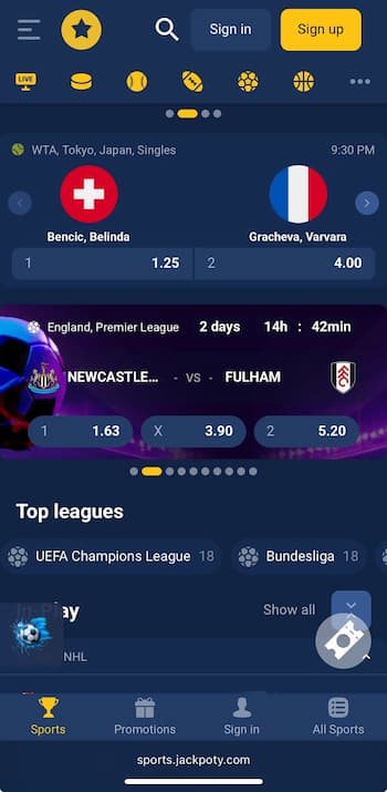 Jackpoty Sports Betting Saudi Arabia