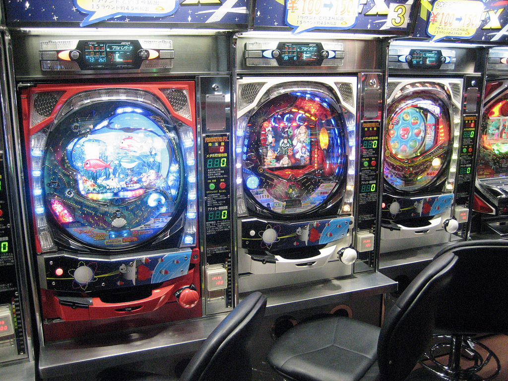 Japanese pachinko machines.