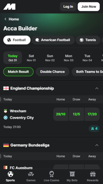 Midnite acca builder