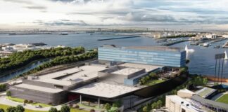 Rendering of the proposed Norfolk, VA waterfront casino