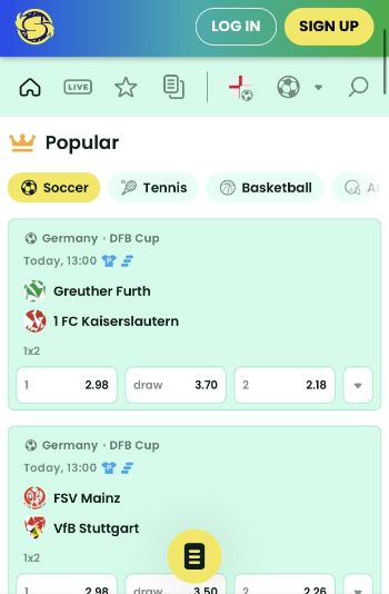 Samba Slots popular bets page