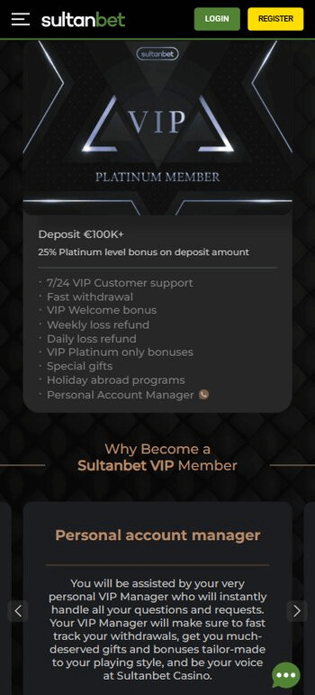 SultanBet VIP Program