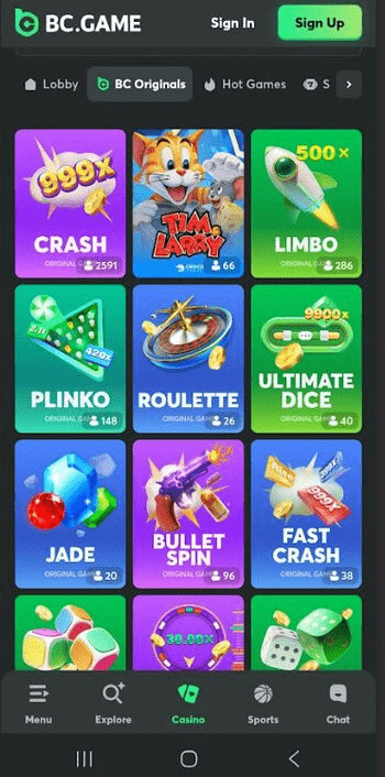 BC.Game original games
