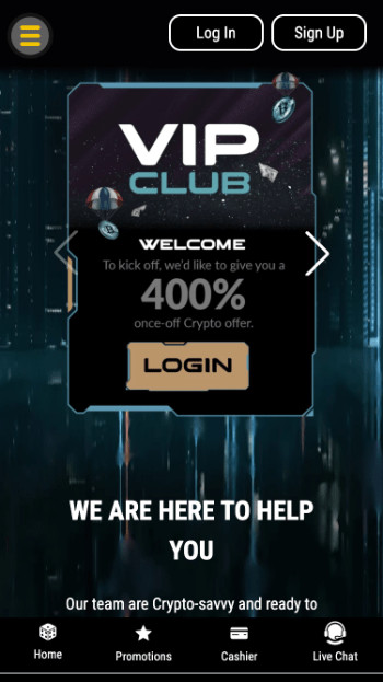 Black Lotus crypto VIP club page