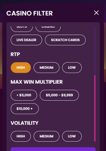 buffalo casino filter