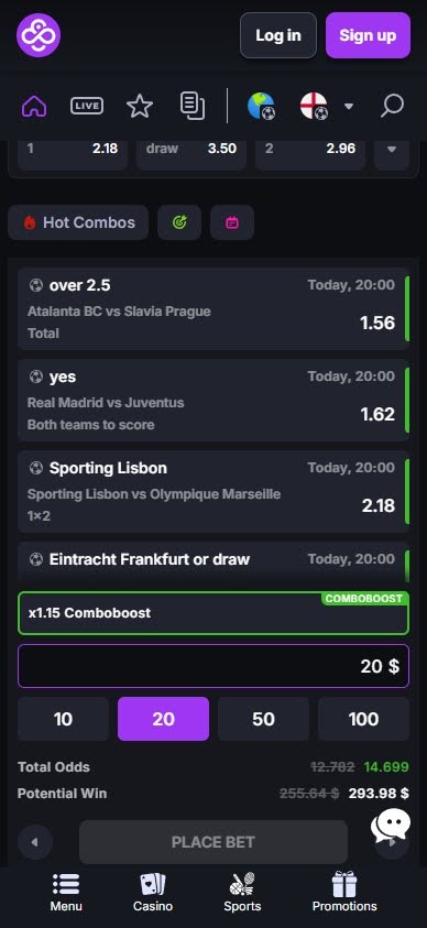 CoinCasino hot picks screenshot