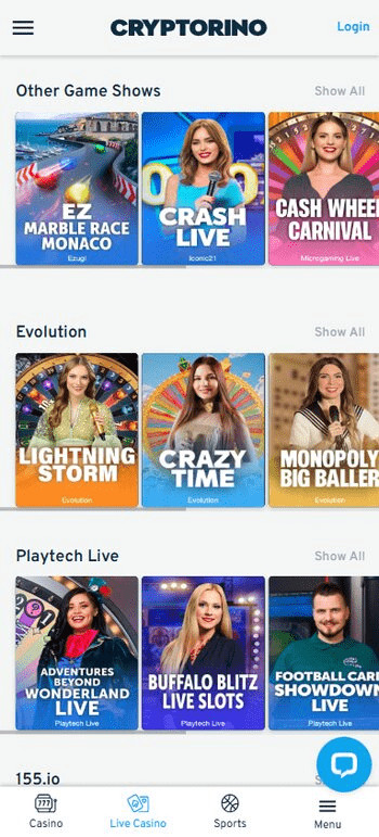 cryptorino variety of games