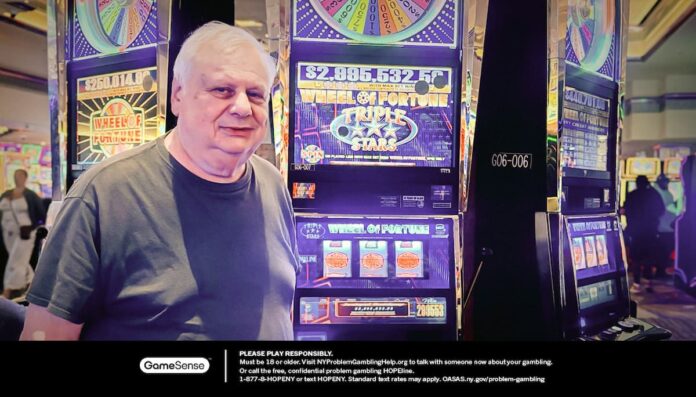Empire City Casino Pays Out Record $2.99M Jackpot as Expansion Plans Advance Barnett T., the Empire City Casino player who won a $2.99 million jackpot, standing next to the Wheel of Fortune Triple Stars slot machine.