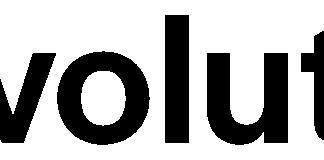 Evolution company logo on dark background.