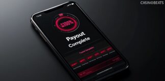 Player receiving a speedy withdrawal from a fast payout casino on his smartphone