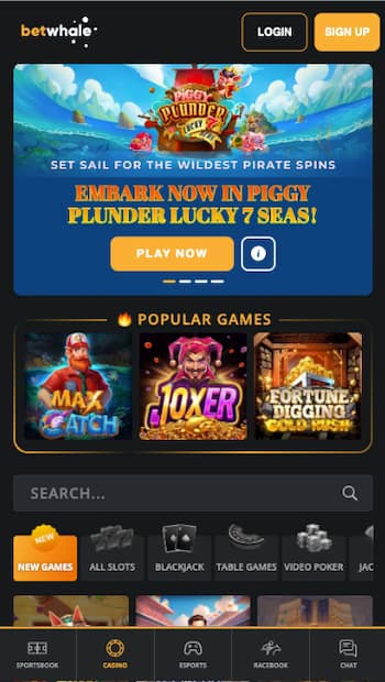 BetWhale casino apps