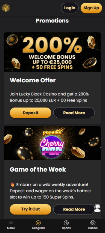 lucky block casino promotions