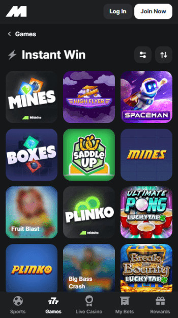 midnite casino instant win
