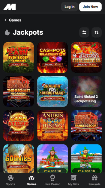 midnite casino jackpots