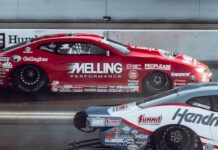 Hard Rock Bet Launches ‘Slot-Style’ Games Based on Past Motor Races in Florida Two race cars driving side by side on a racing track.