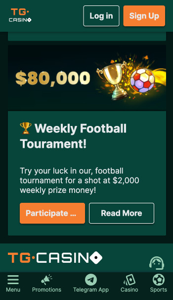 TG.Casino sports promotions