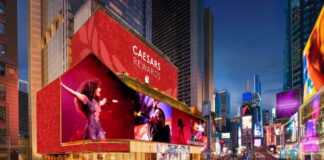 Rendering of the proposed Caesars Palace Times Square casino and entertainment complex by SL Green, Caesars Entertainment, and Roc Nation