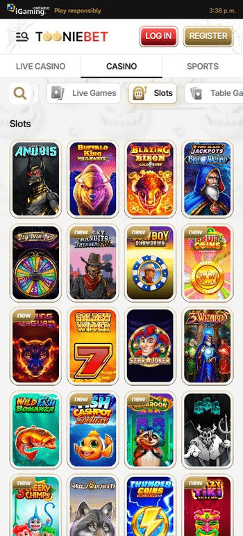 tooniebet ontario casinos