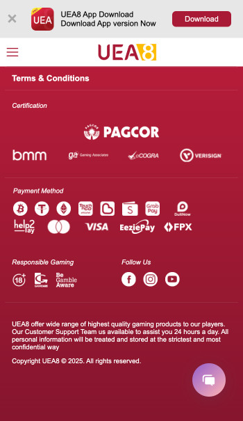 UEA8 payments and certifications