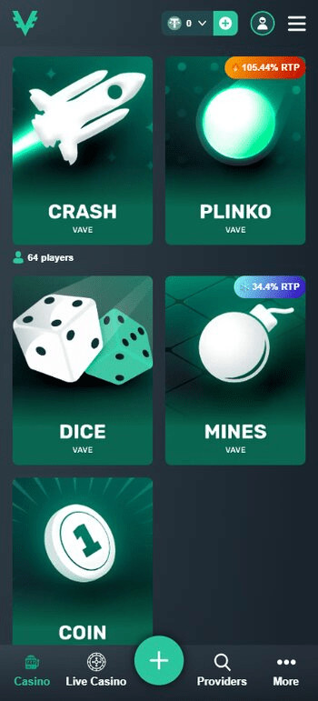 vave provably fair games