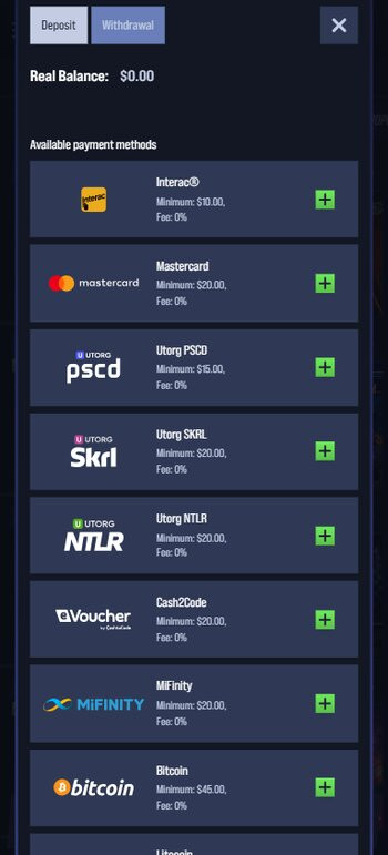 vegashero payment methods
