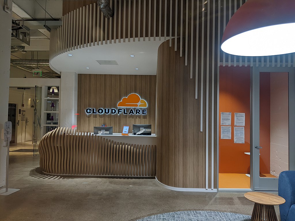 Inside the Cloudflare headquarters in San Francisco, California.