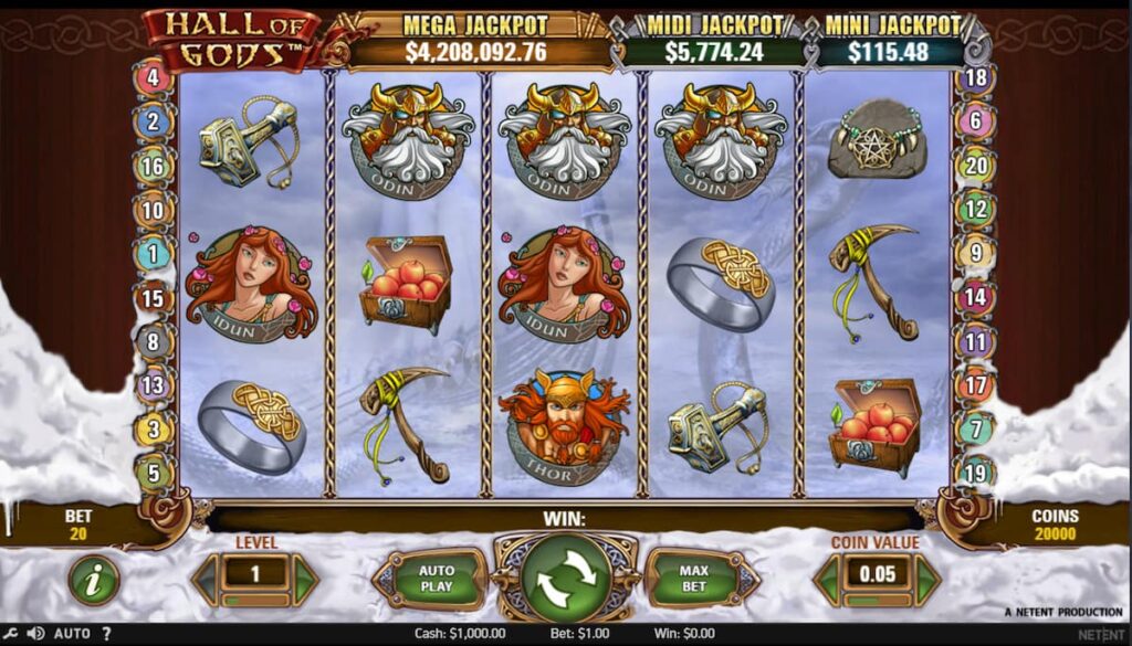 Hall of Gods Jackpot Slot