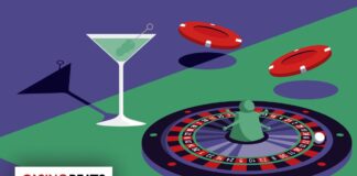 James Bond Roulette Strategy Explained Colorful casino scene featuring slot machines and poker tables, capturing the excitement of gambling and entertainment.