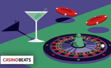 James Bond Roulette Strategy Explained Colorful casino scene featuring slot machines and poker tables, capturing the excitement of gambling and entertainment.