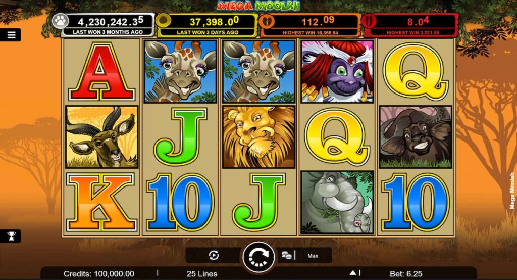 Mega Moolah Jackpot Slot