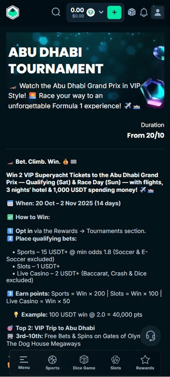 MegaDice Grand Prix VIP Tournament