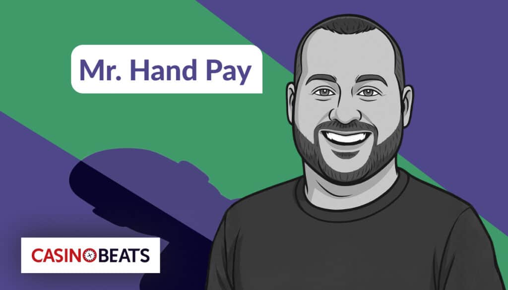 Illustration of Mr. Hand Pay, a YouTube casino content creator