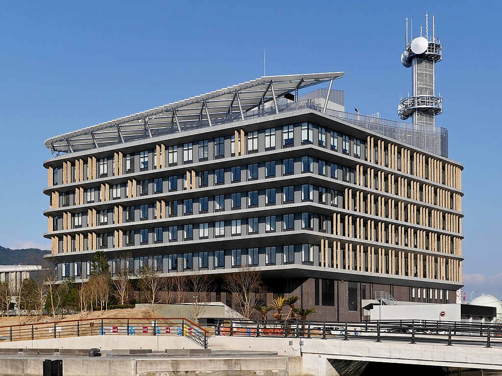 The Nagasaki Prefectural Police Headquarters in Nagasaki, Japan.