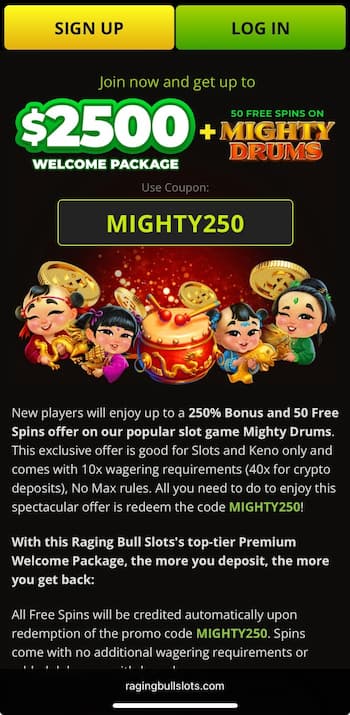 Raging Bull Visa Casinos