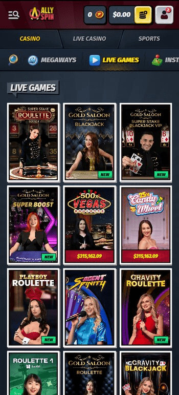 allyspin live games